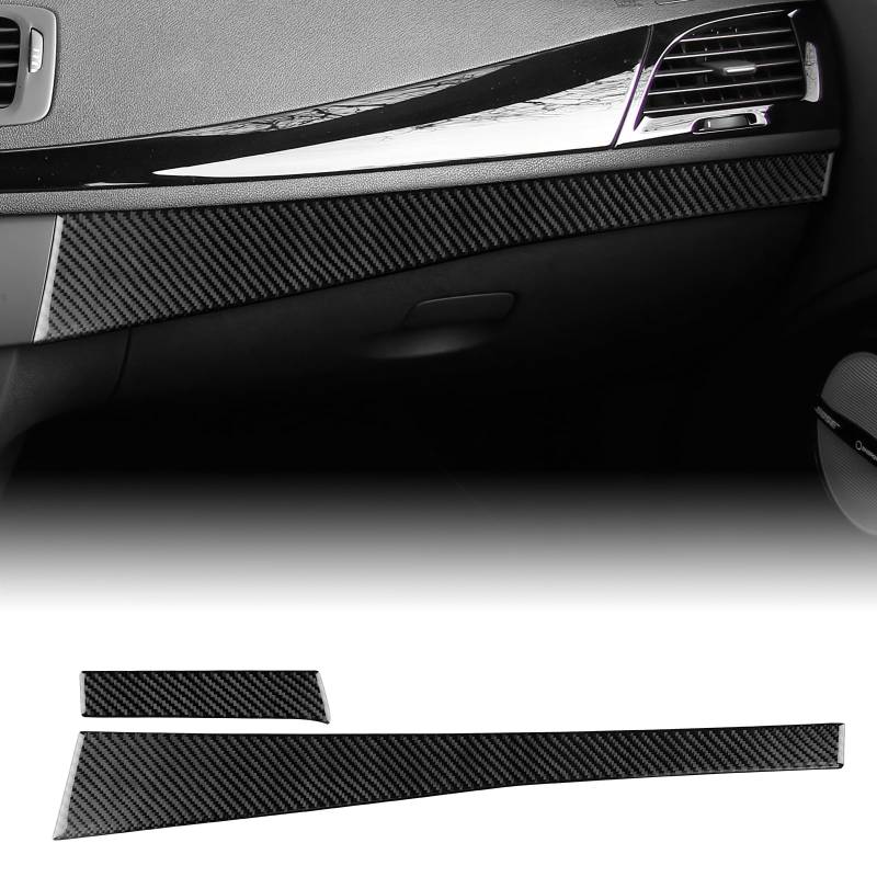 KUNGKIC Für Renault Megane Fluence 2009-2014 Armaturenbrett-Abdeckung Kohlefaser Dash Wrap Türverkleidung Dashboard Panel Cover Armaturenbrett Innendekoration Zubehör (Schwarz) von KUNGKIC