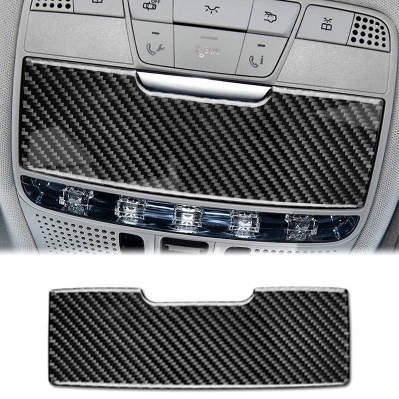 KUNGKIC Kohlefaser Auto Leselicht Panel Abdeckung Innenbereich Dekorative Aufkleber Compatible with Mercedes Benz W205 C-Klasse C180 C200 C300 GLC Zubehör von KUNGKIC