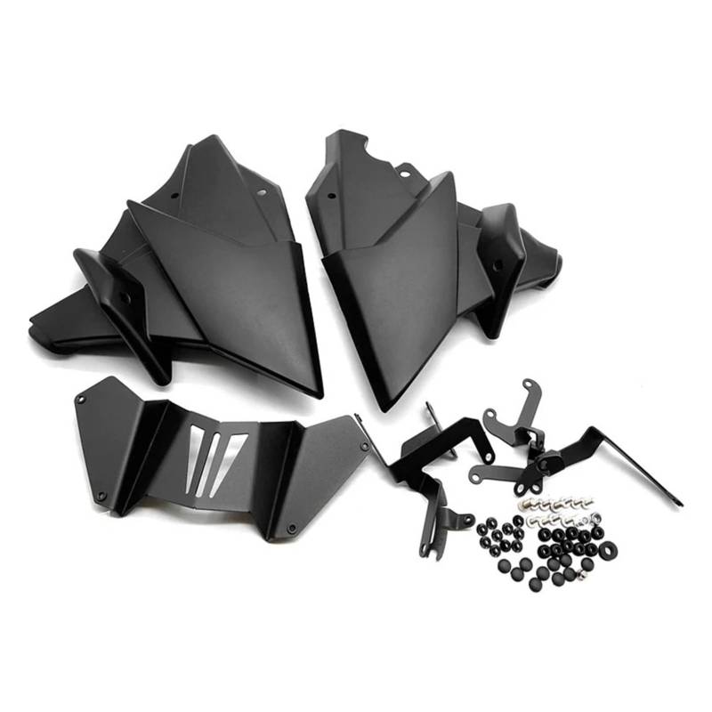 KUNIIS Passend Compatible with Tracer 9GT, Tracer 9 GT 2021–2024, Neuer Motorrad-Motor, unterer Spoiler, Bauchpfanne, Verkleidung, Karosserie, Rahmen-Panel-Schutz(Matt Black) von KUNIIS