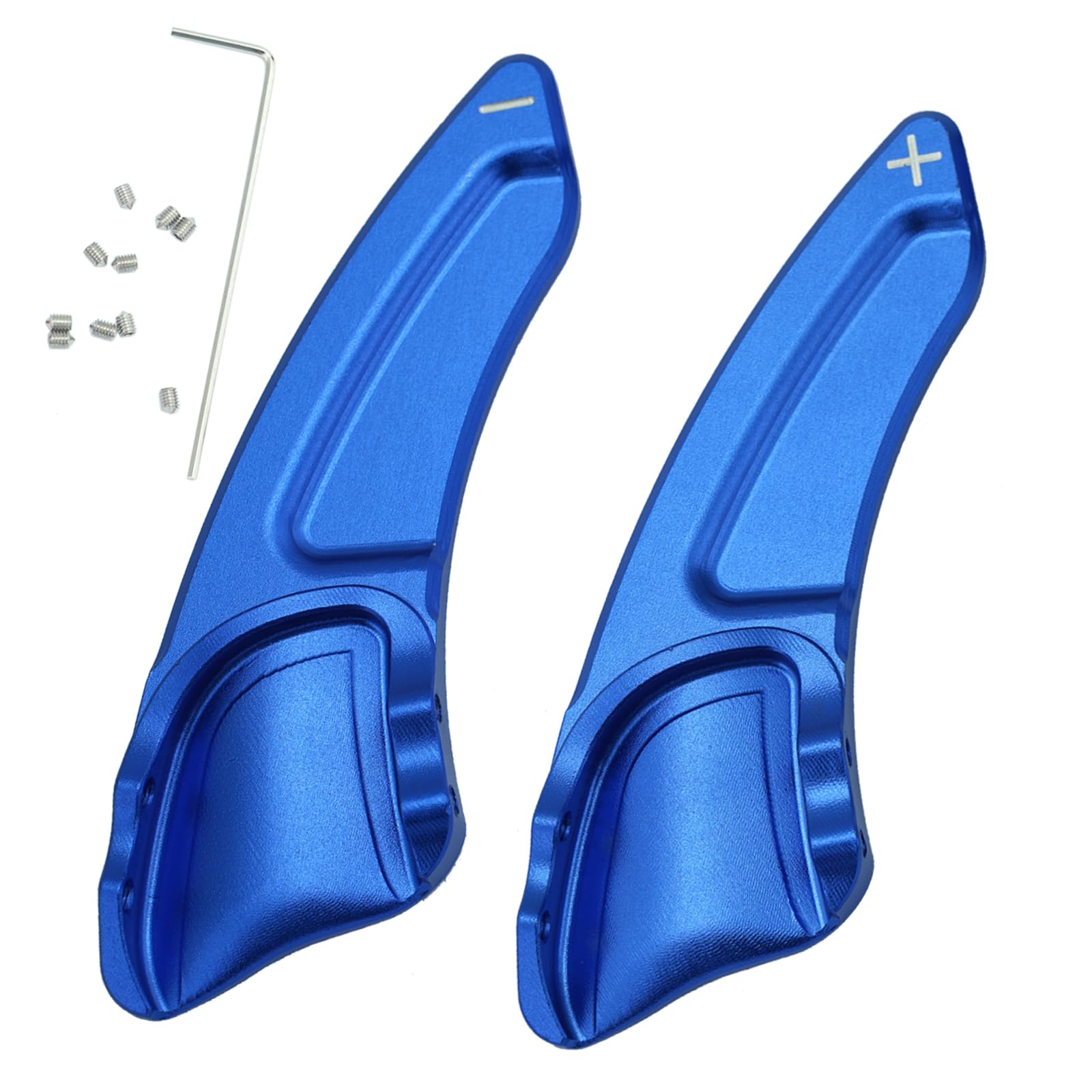 KUNIO 2 Stücke Lenkrad Schaltwippen Verlängerung Paddles Lenkrad für Fiat Viagglo 2012-2017 für Fiat Ottimo 2014-2017 Aluminiumlegierung Paddle Shifter Extensions Zubehör Blau von KUNIO