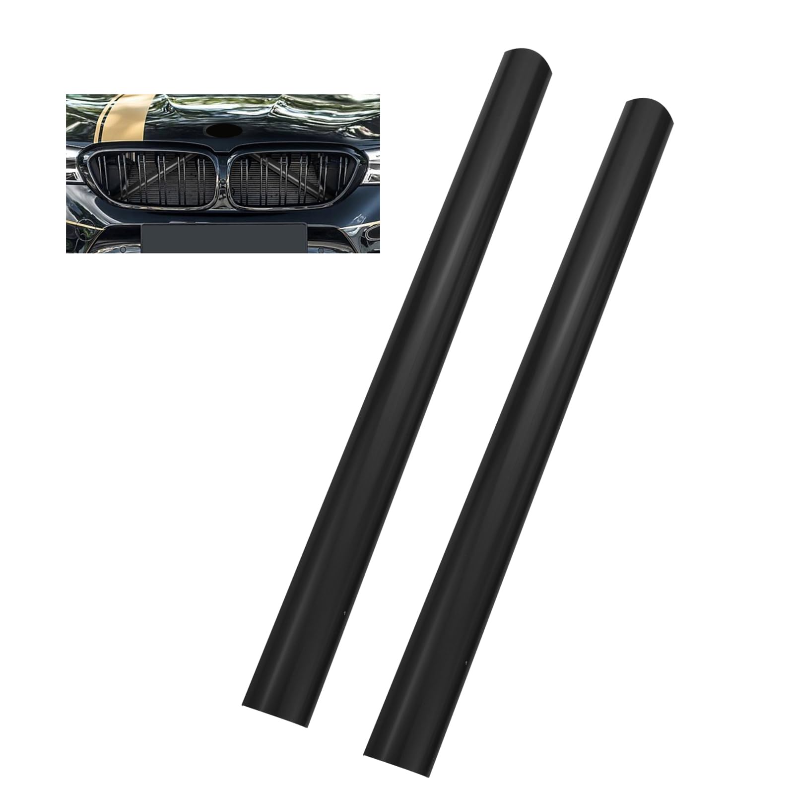 KUNIO 2PCS Frontgrill Streifen Passt für BMW Streifen für Kühlergrill F30 F31 F32 F33 F34 F35 F36 F20 F21 F22 F23 F24 F44 F40 G29 Frontgrill Einsatz Streifen Kühlergrill Zierleiste Zubehör Schwarz von KUNIO