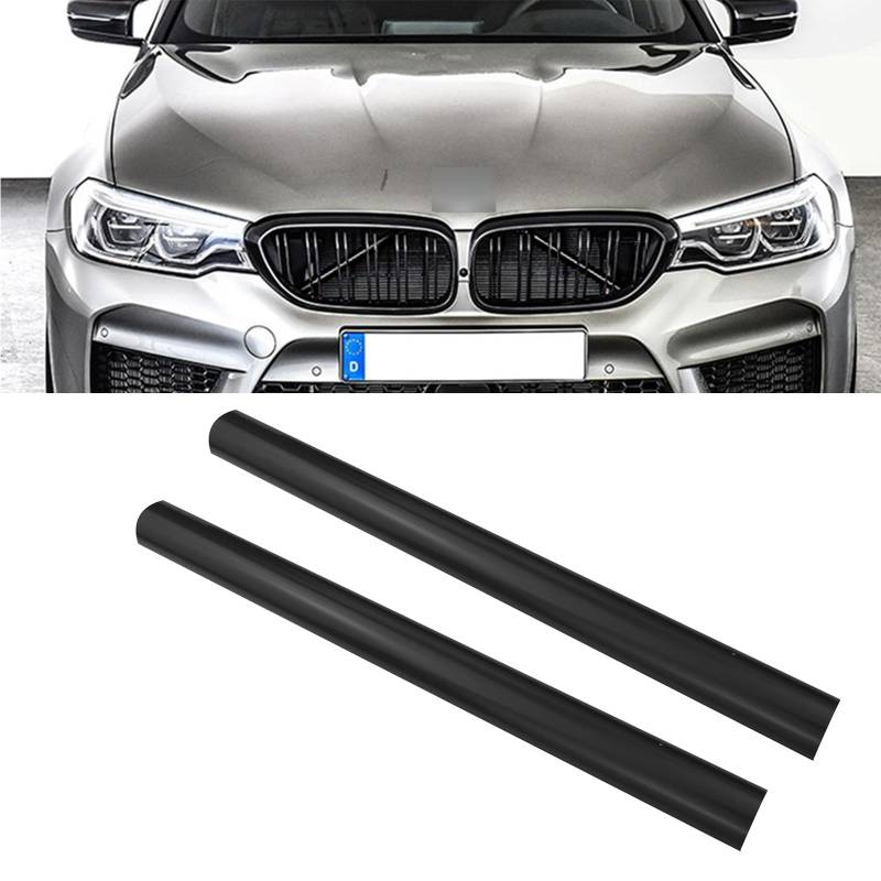 KUNIO 2PCS Frontgrill Streifen Passt für BMW Streifen für Kühlergrill G01 C02 G05 G06 G07 G30 G38 G32 Frontgrill Einsatz Streifen Kühlergrill Zierleiste Zubehör Schwarz von KUNIO