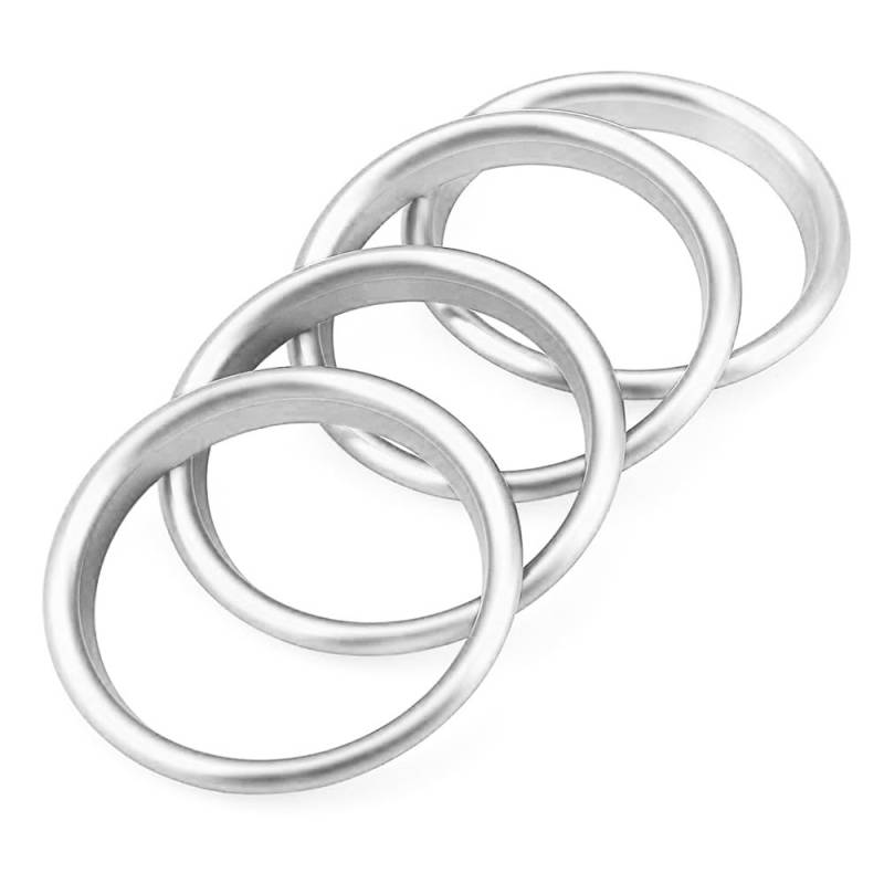 KUNIO 4Pcs Auto Lüftungsringe Konsole Klimaanlage Dekoration Ring passt für Audi A3 S3 Q2L Lüftungsdüsen Zubehör Auto Luftauslass Aluminiumlegierung Lüftungsöffnungen Innenring Silber von KUNIO