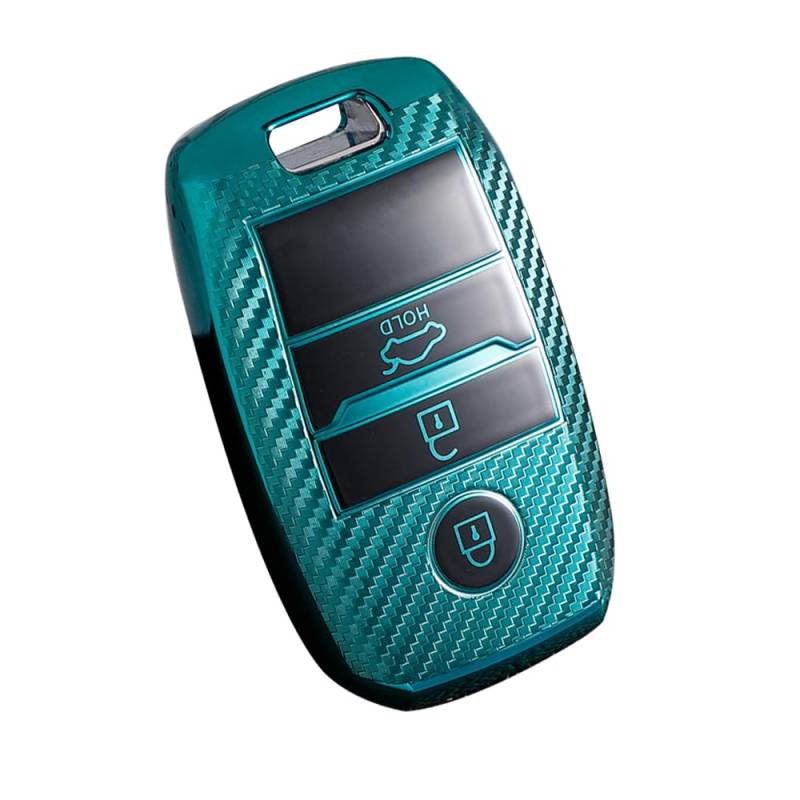 KUNIO Keyless Schlüsselhülle Passt für Kia Sportage Rio NIRO Sorento Stonic Ceed 2 Picanto GT Line Picanto X-line Soul K3 KX3 Schutz Schlüsselcover TPU Autoschlüsselhülle 3 Tasten A Grün von KUNIO