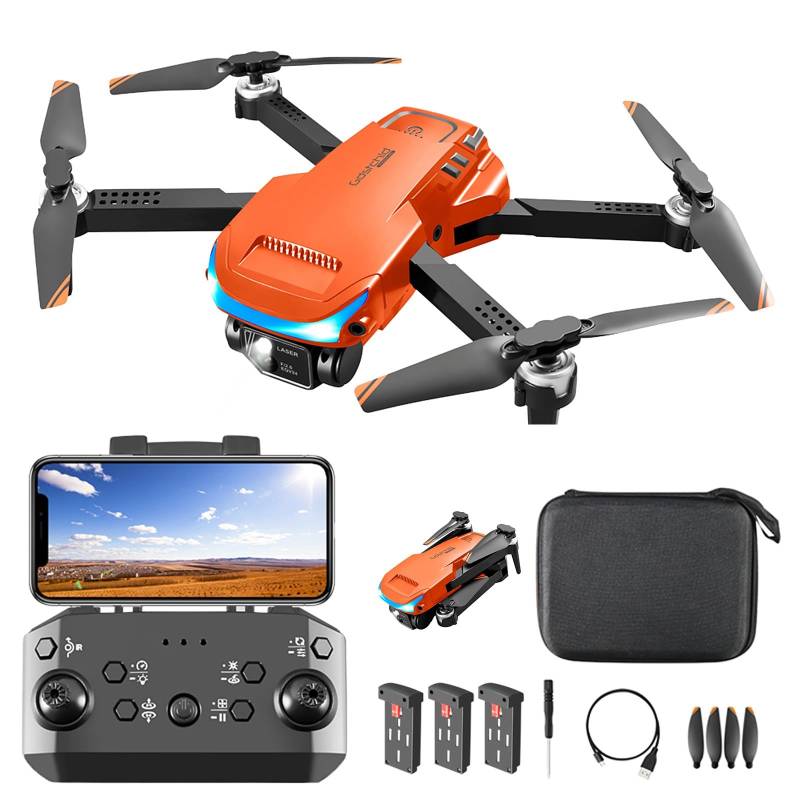 K101MAX Drohne mit Kamera 1080P, WiFi FPV Drohne für Kinder Anfänger RC Quadrocopter mit 3 Batterien Kamera Elektrisch Verstellbarer Hindernisvermeidung One Key Start/Landen Headless Modus 3D Flips von KUNOQXHA