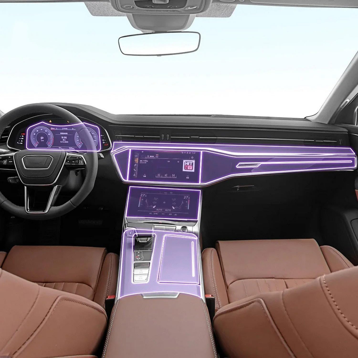 Auto-Innen-Mittelkonsole, transparente TPU-Lack-Schutzfolie, Anti-Kratz-Aufkleber, LCD-Bildschirm, PPF, für Audi A6 C8 2019–2024 Auto-Innen-Mittelkonsole, transparente TPU-Lack-Schutzfolie, Anti-Kratz-Aufkleber, LCD-Bildschirm, PPF, für Audi A6 C8 2019–2024 von KUNQING