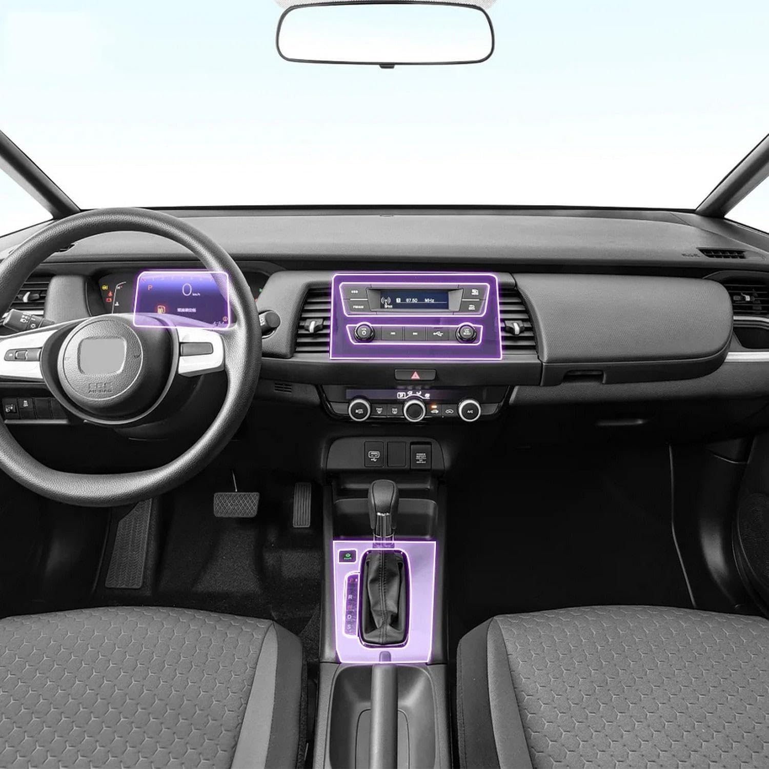 Auto-Innen-Mittelkonsole, transparente TPU-Lack-Schutzfolie, Anti-Kratz-Aufkleber, LCD-Bildschirm, PPF, für Honda Fit 2021–2023 Auto-Innen-Mittelkonsole, transparente TPU-Lack-Schutzfolie, Anti-Kratz-Aufkleber, LCD-Bildschirm, PPF, für Honda Fit 2021–2023 von KUNQING