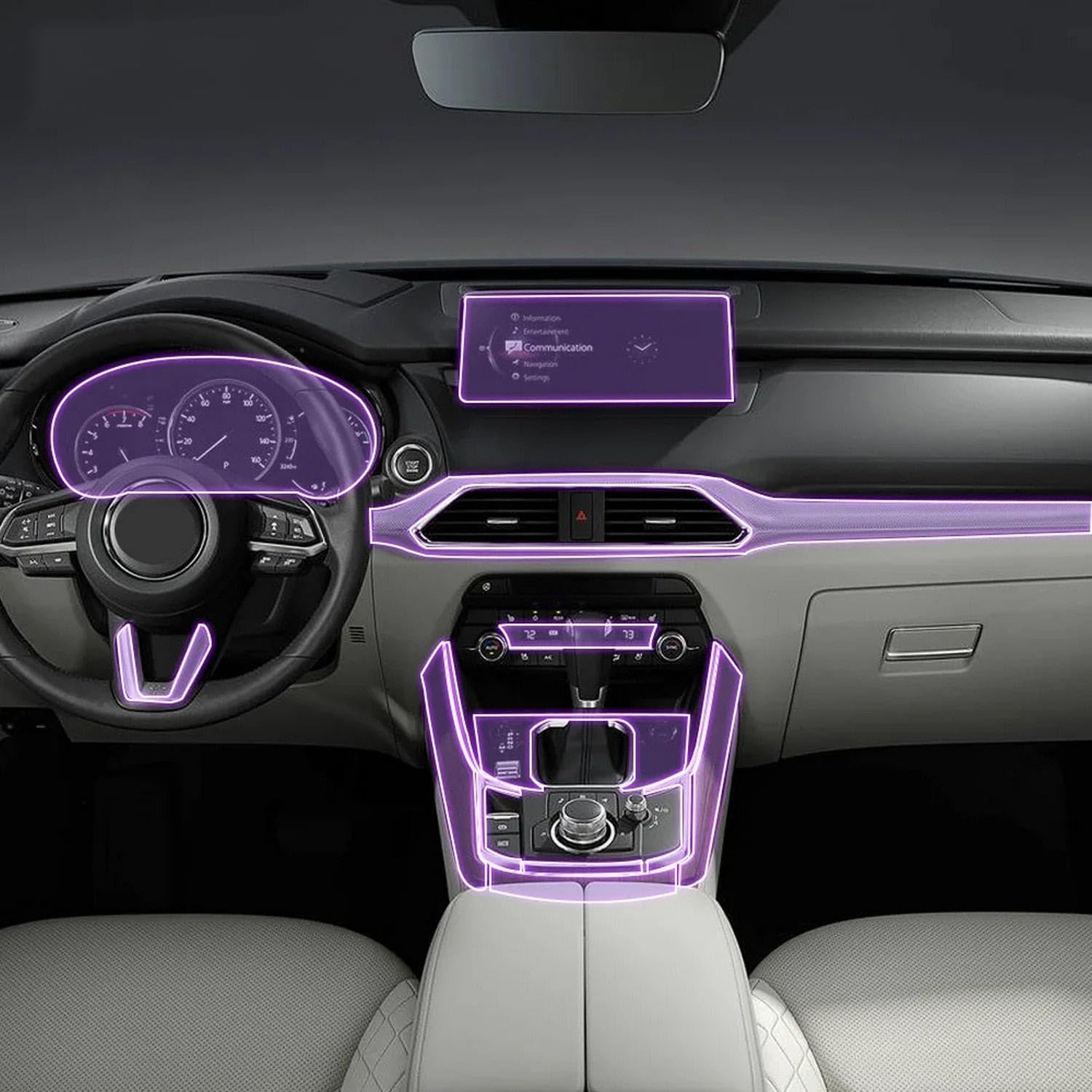 Auto-Innen-Mittelkonsole, transparente TPU-Lack-Schutzfolie, Anti-Kratz-Aufkleber, LCD-Bildschirm, PPF, für Mazda CX-9 2020–2024 Auto-Innen-Mittelkonsole, transparente TPU-Lack-Schutzfolie, Anti-Kratz-Aufkleber, LCD-Bildschirm, PPF, für Mazda CX-9 2020–2024 von KUNQING