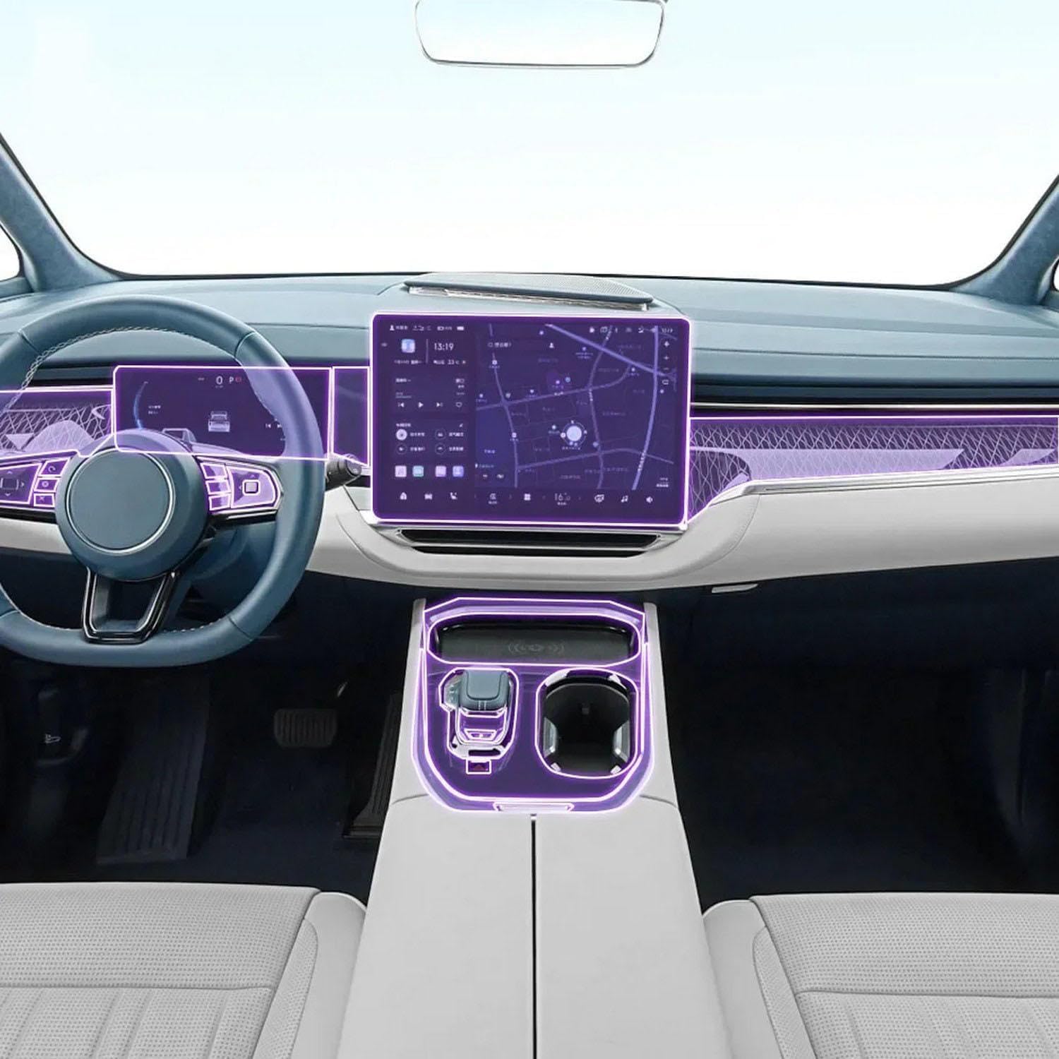 Auto-Innen-Mittelkonsole, transparente TPU-Lack-Schutzfolie, Anti-Kratz-Aufkleber, LCD-Bildschirm, PPF-Folie, für ZEEKR 009 2023–2024 Auto-Innen-Mittelkonsole, transparente TPU-Lack-Schutzfolie, Anti-Kratz-Aufkleber, LCD-Bildschirm, PPF-Folie, für ZEEKR 009 2023–2024 von KUNQING