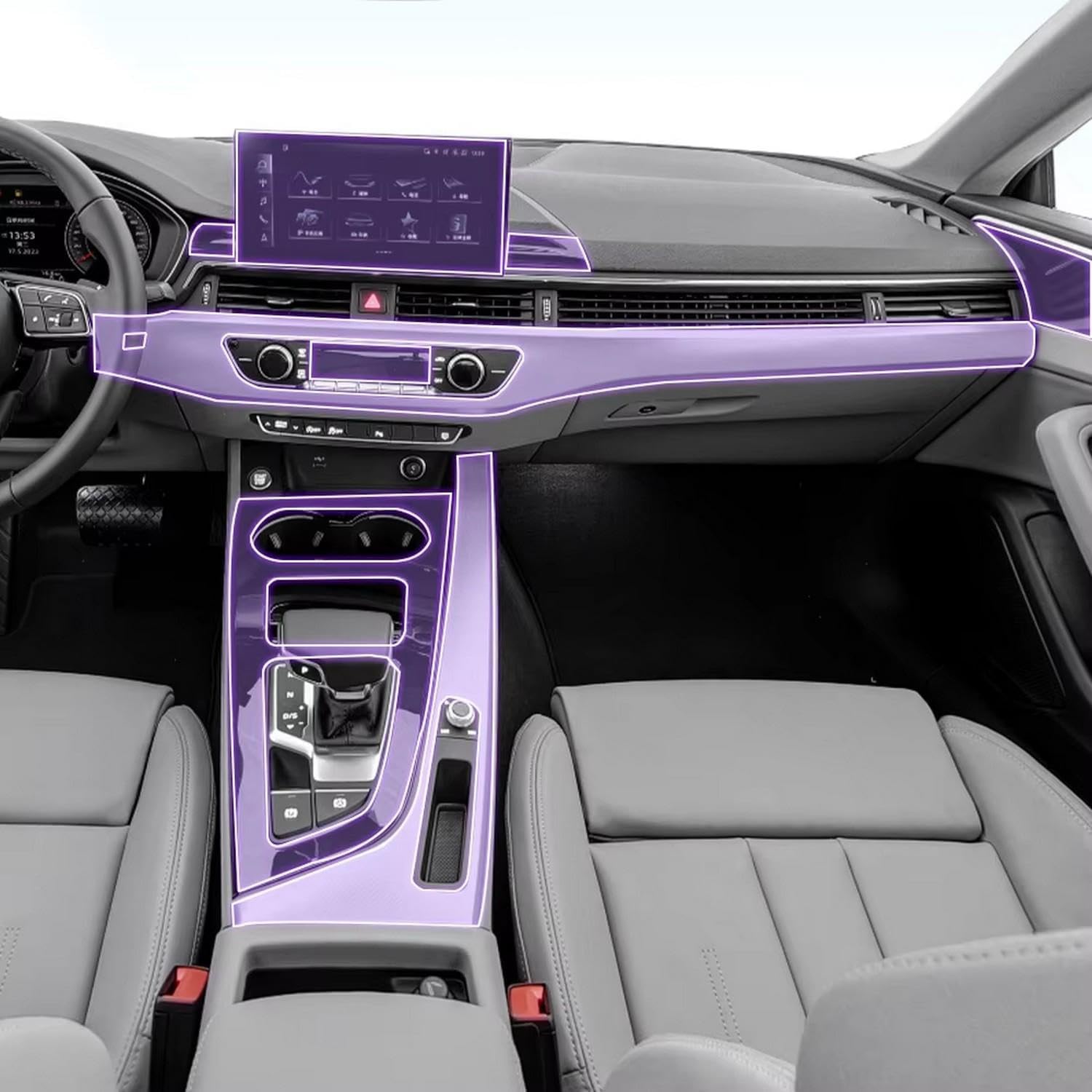 Auto-Innen-Mittelkonsole, transparente TPU-Lack-Schutzfolie, Anti-Kratz-Aufkleber, LCD-Bildschirm, für Audi A5 S5 2021–2023 Auto-Innen-Mittelkonsole, transparente TPU-Lack-Schutzfolie, Anti-Kratz-Aufkleber, LCD-Bildschirm, für Audi A5 S5 2021–2023 von KUNQING