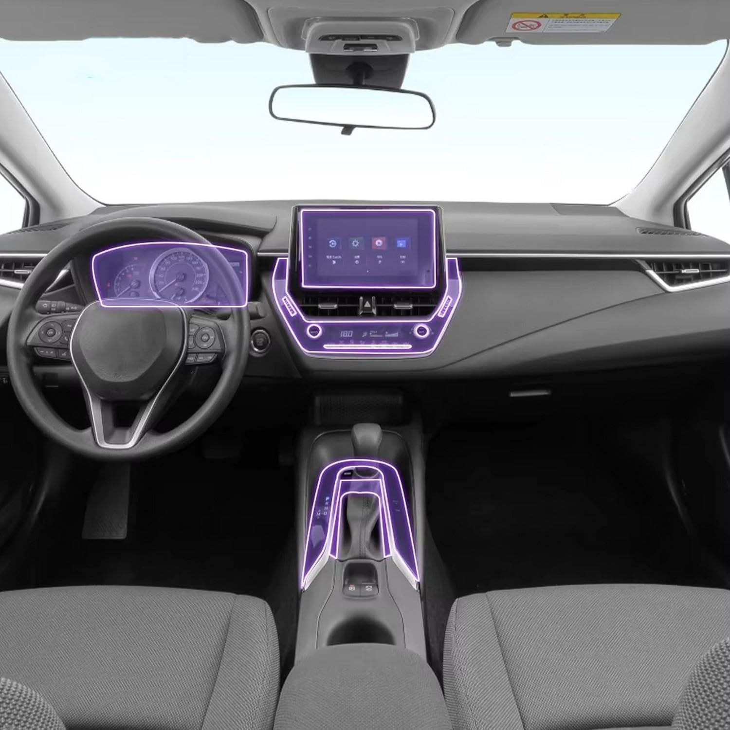 Auto-Innen-Mittelkonsole, transparente TPU-Lack-Schutzfolie, Anti-Kratz-Aufkleber, LCD-Bildschirm, für Toyota Levin 2021–2023 Auto-Innen-Mittelkonsole, transparente TPU-Lack-Schutzfolie, Anti-Kratz-Aufkleber, LCD-Bildschirm, für Toyota Levin 2021–2023 von KUNQING
