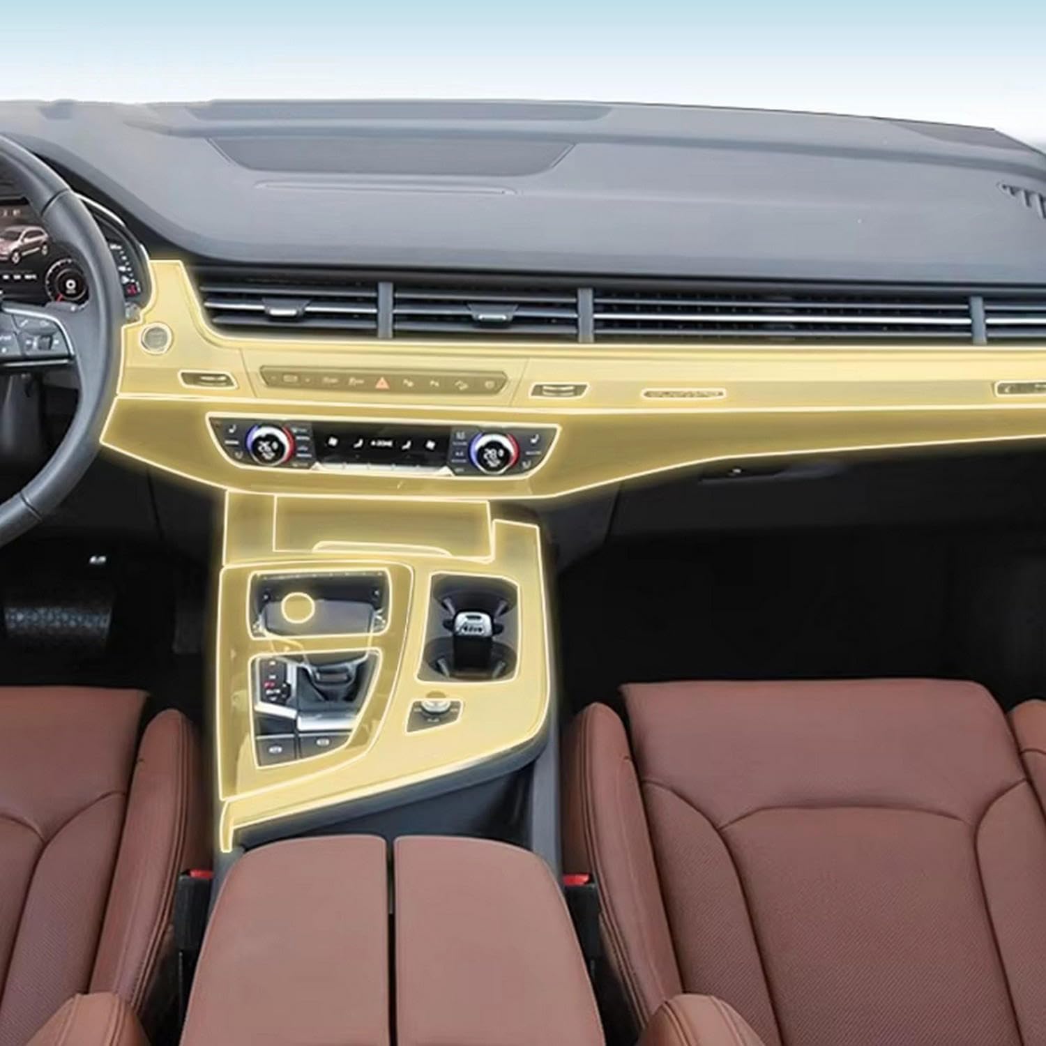 Auto-Innen-Mittelkonsole, transparente TPU-Schutzfolie, Anti-Kratz-Aufkleber, LCD-Bildschirm, PPF, für Audi Q7 2012–2019 Auto-Innen-Mittelkonsole, transparente TPU-Schutzfolie, Anti-Kratz-Aufkleber, LCD-Bildschirm, PPF, für Audi Q7 2012–2019 von KUNQING