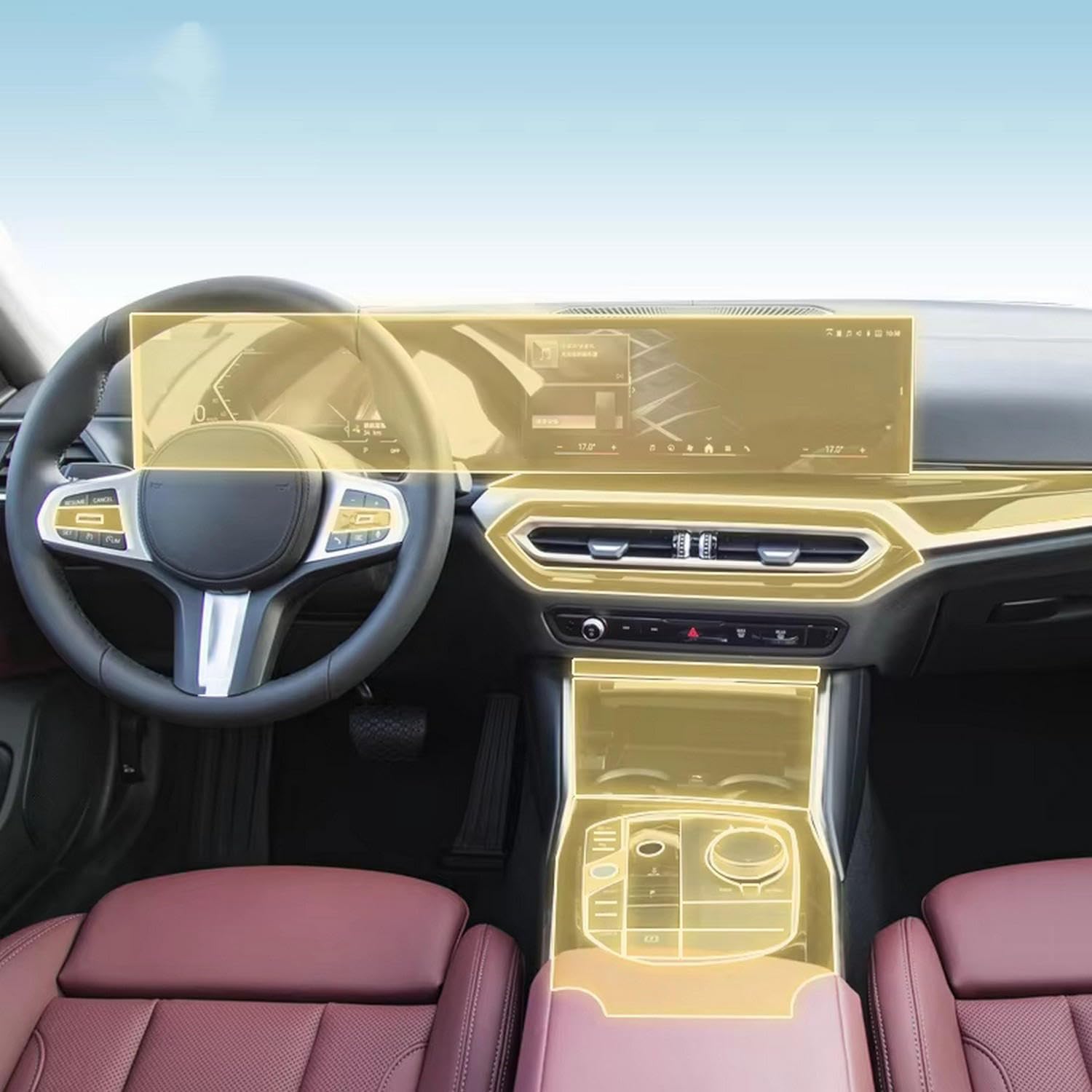 Auto-Innen-Mittelkonsole, transparente TPU-Schutzfolie, Anti-Kratz-Aufkleber, LCD-Bildschirm, PPF, für BMW i3 i4 G26 2022–2024 Auto-Innen-Mittelkonsole, transparente TPU-Schutzfolie, Anti-Kratz-Aufkleber, LCD-Bildschirm, PPF, für BMW i3 i4 G26 2022–2024 von KUNQING