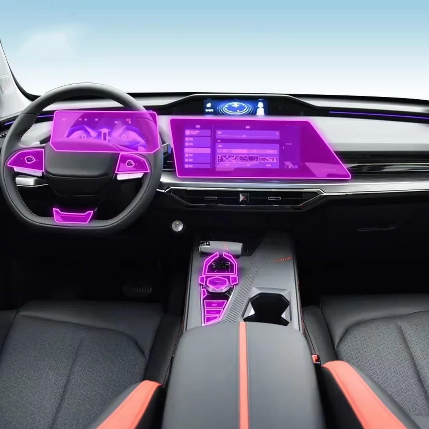 Auto-Innen-Mittelkonsole, transparente TPU-Schutzfolie, Anti-Kratz-Aufkleber, LCD-Bildschirm, PPF, für Changan Oshan Z6 2022–2023 Auto-Innen-Mittelkonsole, transparente TPU-Schutzfolie, Anti-Kratz-Aufkleber, LCD-Bildschirm, PPF, für Changan Oshan Z6 2022–2023 von KUNQING