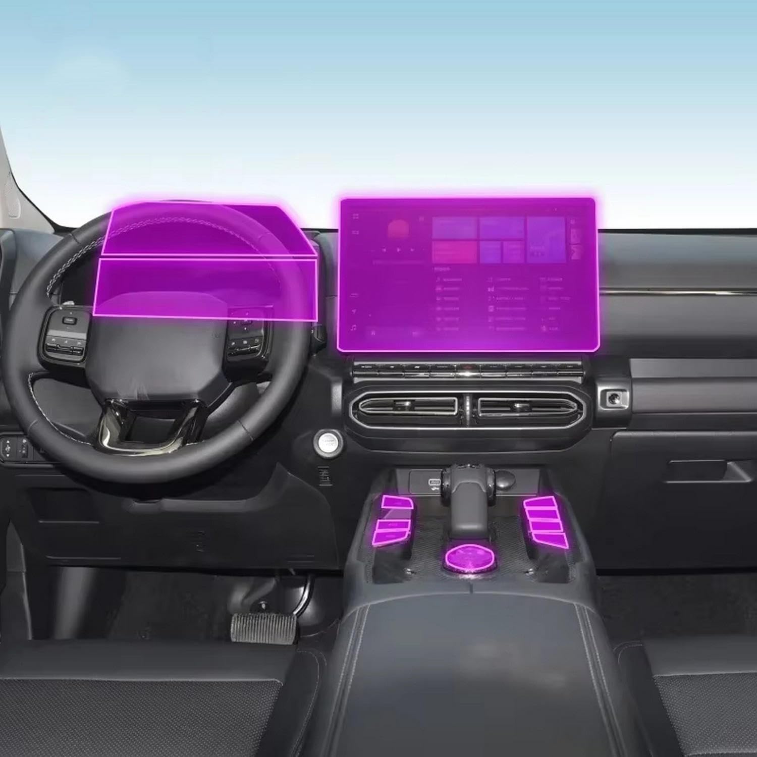 Auto-Innen-Mittelkonsole, transparente TPU-Schutzfolie, Anti-Kratz-Aufkleber, LCD-Bildschirm, PPF, für Haval Dargo 2022–2023 Auto-Innen-Mittelkonsole, transparente TPU-Schutzfolie, Anti-Kratz-Aufkleber, LCD-Bildschirm, PPF, für Haval Dargo 2022–2023 von KUNQING