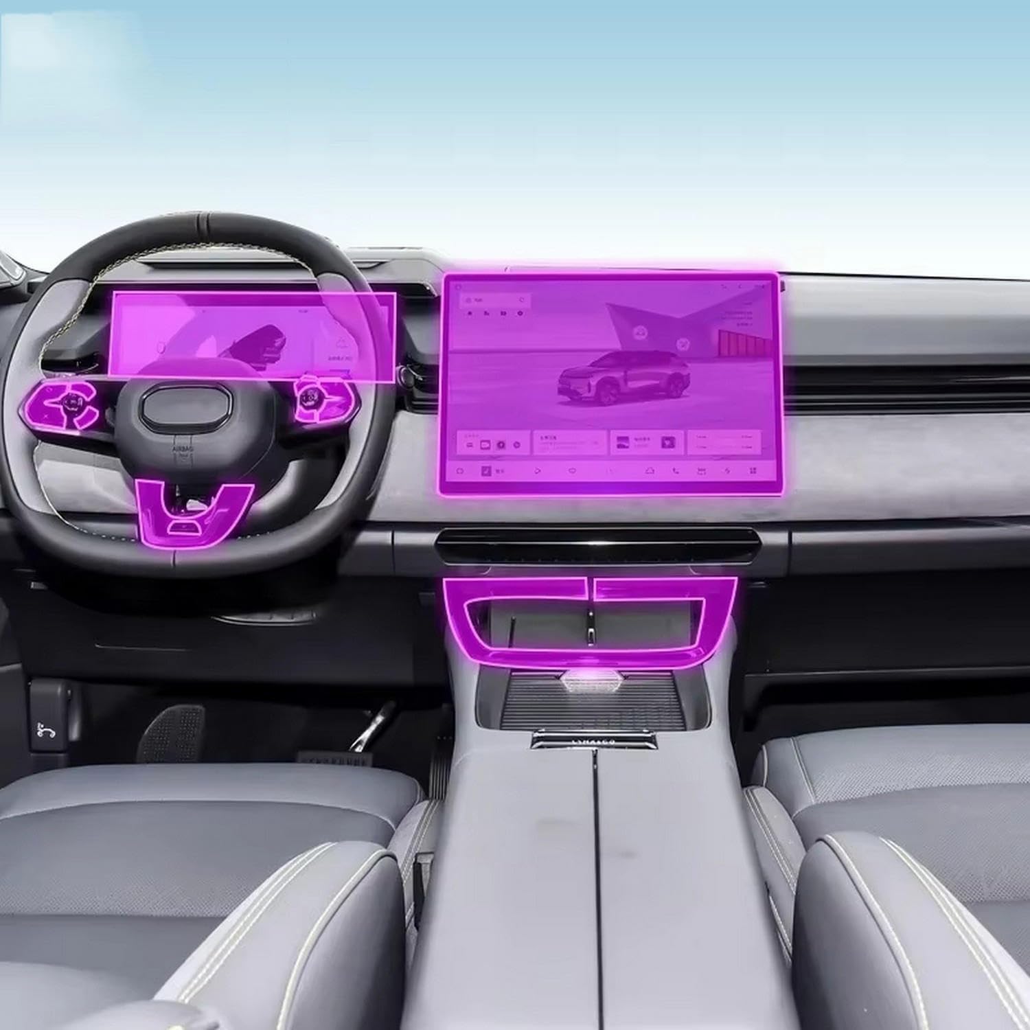 Auto-Innen-Mittelkonsole, transparente TPU-Schutzfolie, Anti-Kratz-Aufkleber, LCD-Bildschirm, PPF, für LynkCo 08 2023–2024 Auto-Innen-Mittelkonsole, transparente TPU-Schutzfolie, Anti-Kratz-Aufkleber, LCD-Bildschirm, PPF, für LynkCo 08 2023–2024 von KUNQING