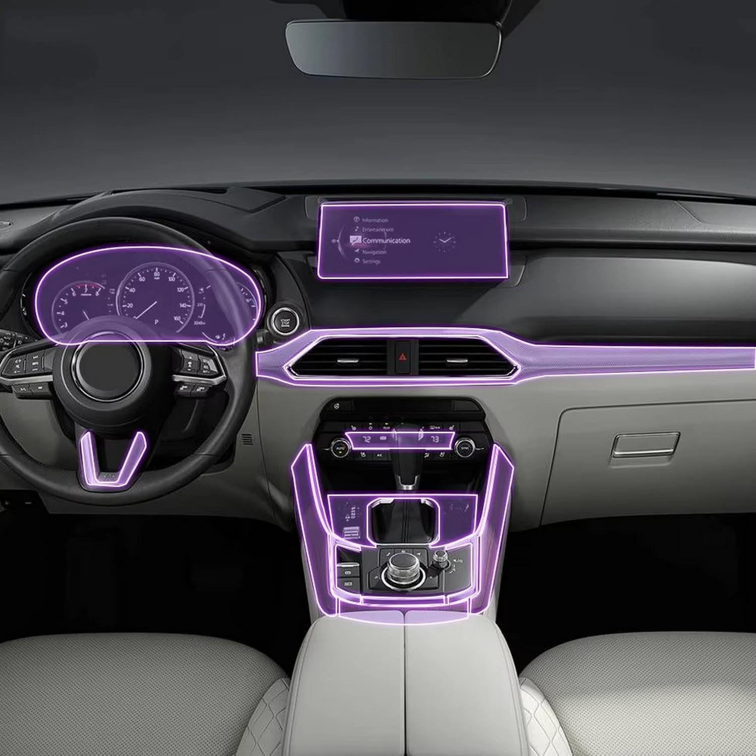 Auto-Mittelkonsole, transparent, TPU, Kratzschutz, LCD-Display, für Mazda CX-9 2020-2023 Auto-Mittelkonsole, transparent, TPU, Kratzschutz, LCD-Display, für Mazda CX-9 2020-2023 von KUNQING