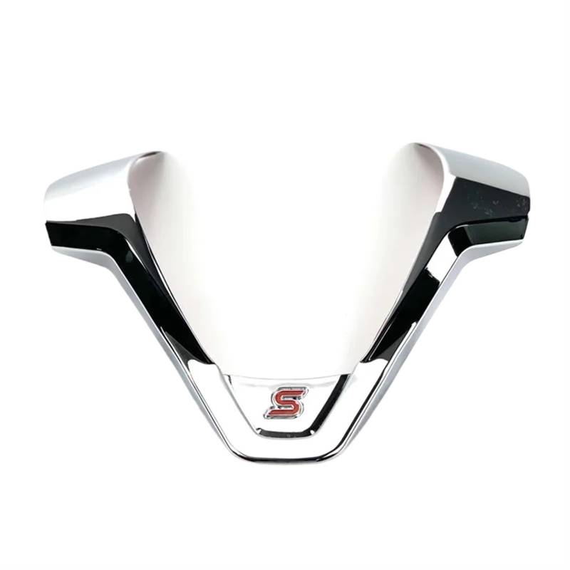KUROSO 1 Stück Auto-Refit-Zubehör, for Ford, for New Fiesta MK7 2009–2017, for Ecosport 2012–2017, Auto-Lenkradabdeckungen, Verkleidungsaufkleber Aufkleber für Innenleisten(A type Chrome) von KUROSO