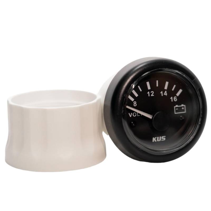 KUS Voltmeter-Messgerät, CPVR-BB, 8–16 V, 12 V, 52 mm, LED-Hintergrundbeleuchtung von KUS