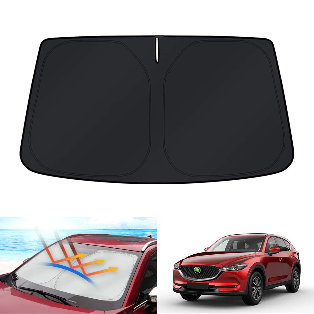 KUST Sonnenschutz für Mazda CX-5 SUV 2020 Windschutzscheibe Sonnenschutz Custom Fit für CX-5 SUV 2017 2018 2019 2021 Blocks UV-Strahlen Sonnenblende Schutz von KUST