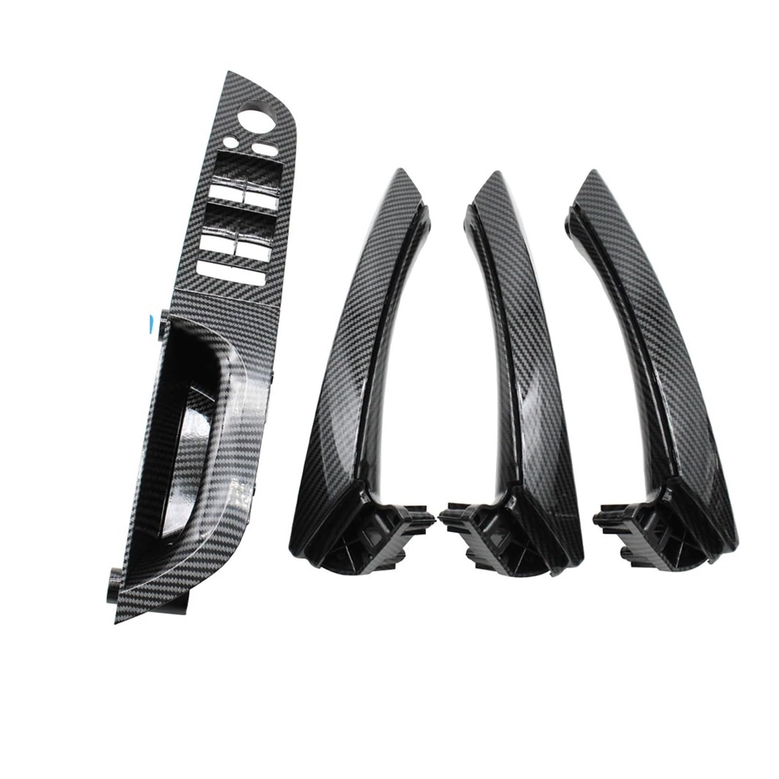 Auto Innendekoration Für 3 Serie E90 E91 316 318 320 325 328 2004-2012 LHD Links Fahrer Carbon Fiber Innen Tür Pull Griff Armlehne Panel Vollen Satz Interieur Dekor(35.5 High-end Set) von KUVIEZ