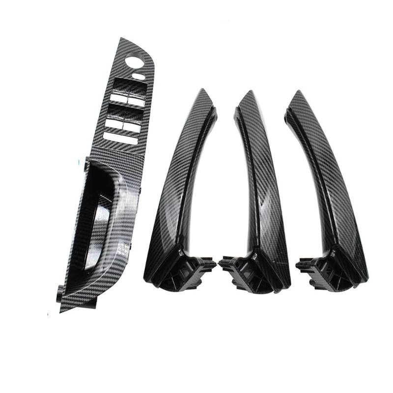 Auto Innendekoration Für 3 Serie E90 E91 316 318 320 325 328 2004-2012 LHD Links Fahrer Carbon Fiber Innen Tür Pull Griff Armlehne Panel Vollen Satz Interieur Dekor(35.5 Low-end Set) von KUVIEZ