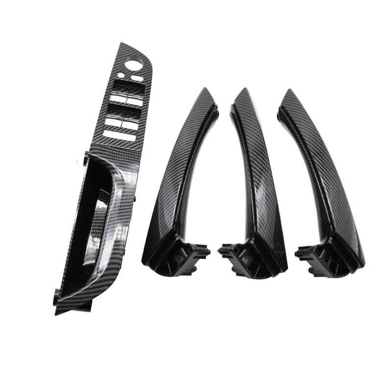 Auto Innendekoration Für 3 Serie E90 E91 316 318 320 325 328 2004-2012 LHD Links Fahrer Carbon Fiber Innen Tür Pull Griff Armlehne Panel Vollen Satz Interieur Dekor(37.5 High-end Set) von KUVIEZ