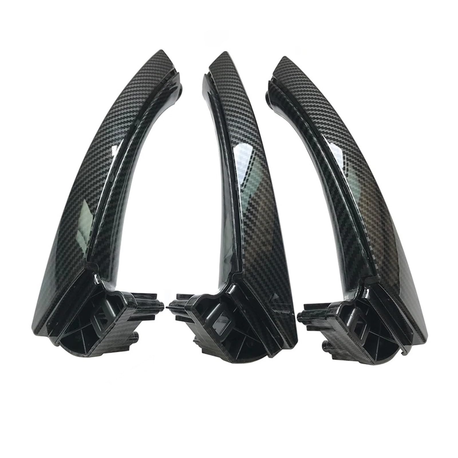 Auto Innendekoration Für 3 Serie E90 E91 316 318 320 325 328 2004-2012 LHD Links Fahrer Carbon Fiber Innen Tür Pull Griff Armlehne Panel Vollen Satz Interieur Dekor(LHD 6pcs Set) von KUVIEZ