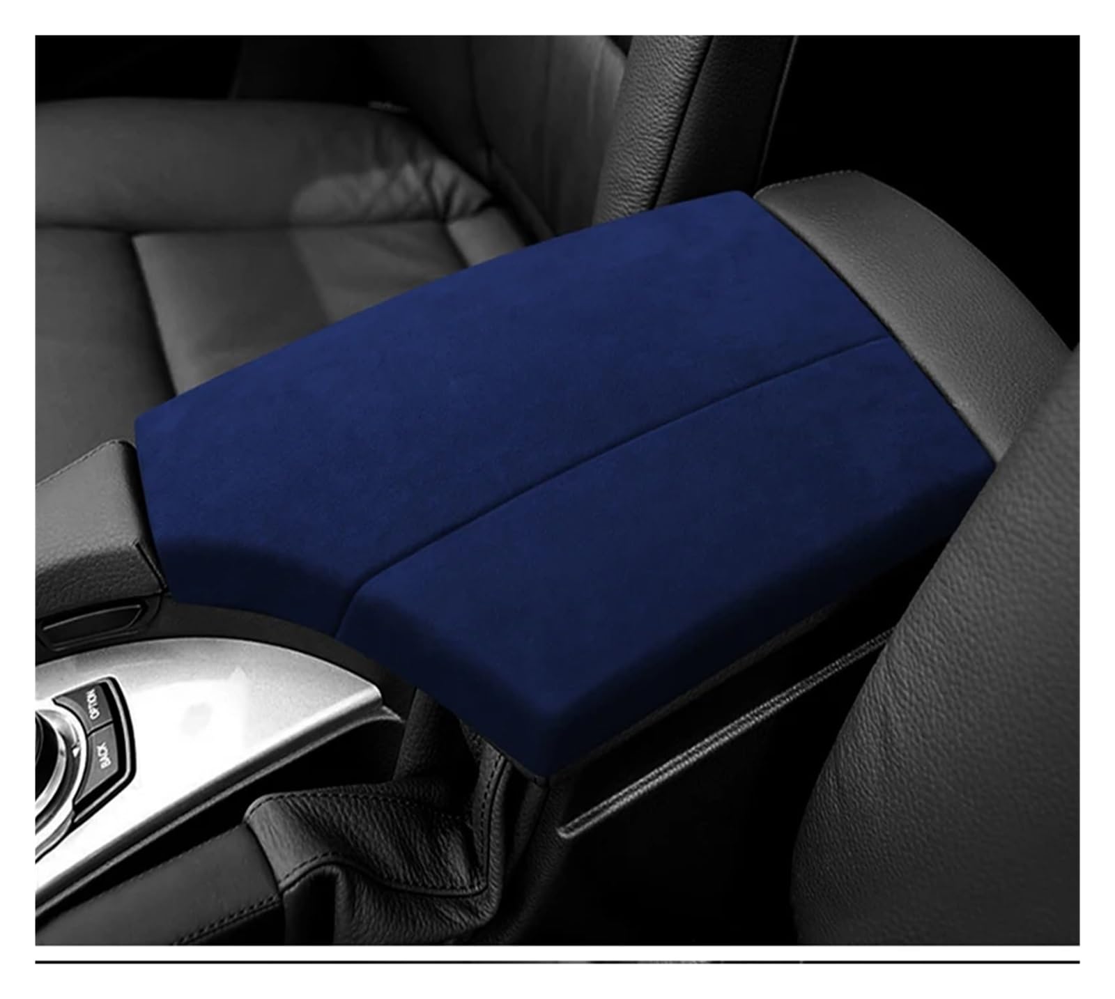 Auto Innendekoration Für 5 F10 E60 2006 2007 2008 2009 2010 Auto Armlehne Deckel Abdeckung Pad Mantel Shell Auto Trim Innenräume Schwarz Interieur Dekor(Blau) von KUVIEZ