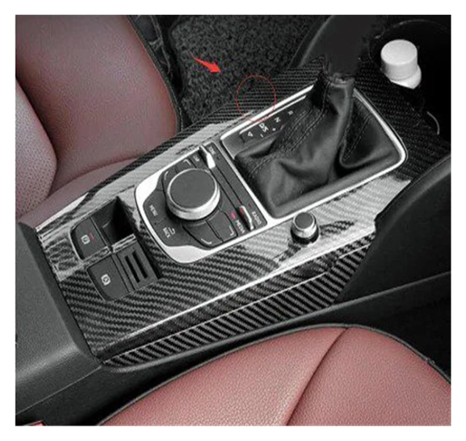 Auto Innendekoration Für A3 S3 RS3 2014 2015 2016 2017 2018 RHD Und LHD Real Carbon Fiber Auto Innenleisten Konsole Gangschaltung Panel Und Seite Streifen Abdeckung Trim Interieur Dekor(A Glossy RHD) von KUVIEZ