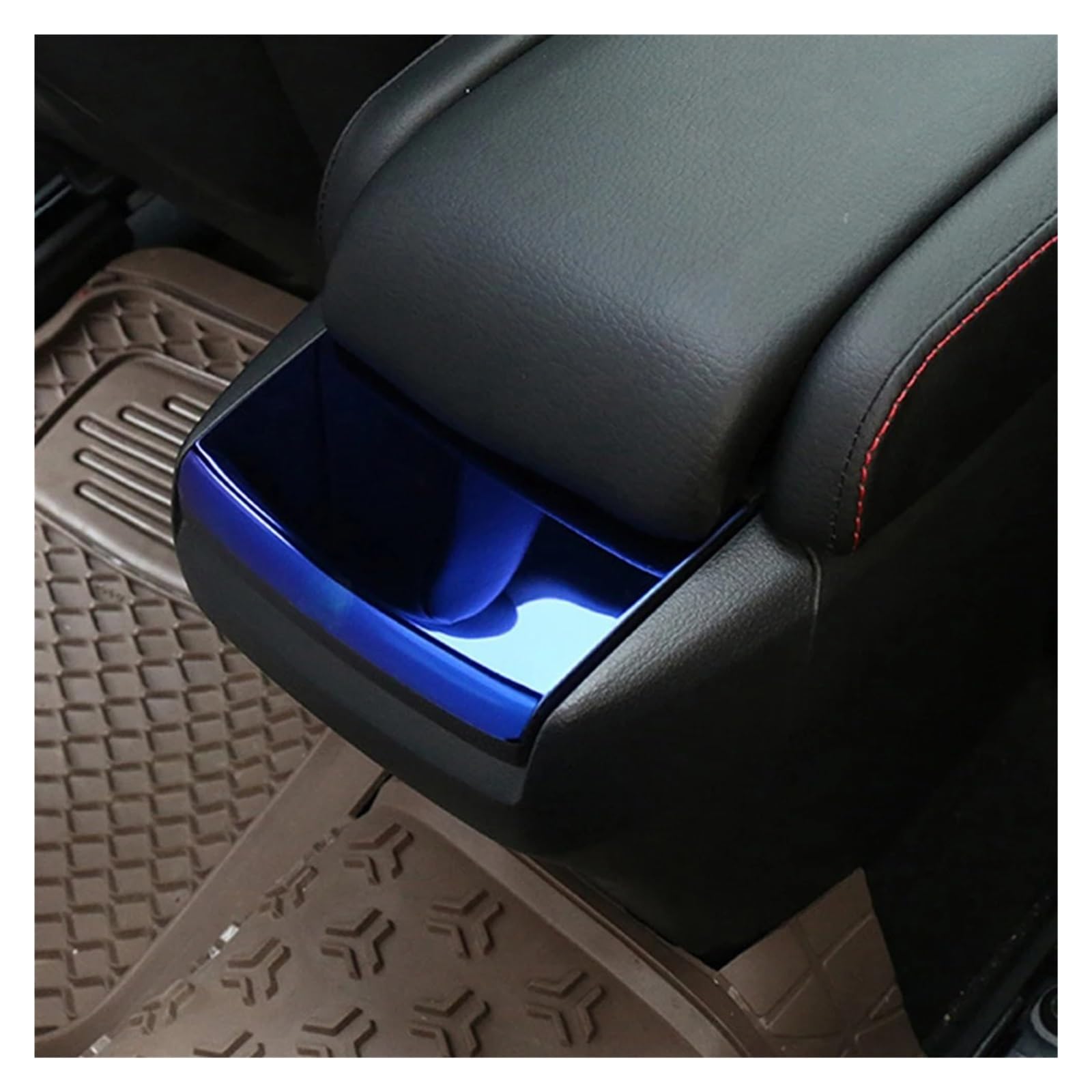 Auto Innendekoration Für Civic 10th 2018 2019 2016 2017 Autozubehör Carbon Fiber Car Interior Center Console Armlehne Box Pailletten Abdeckung Interieur Dekor(Blau) von KUVIEZ