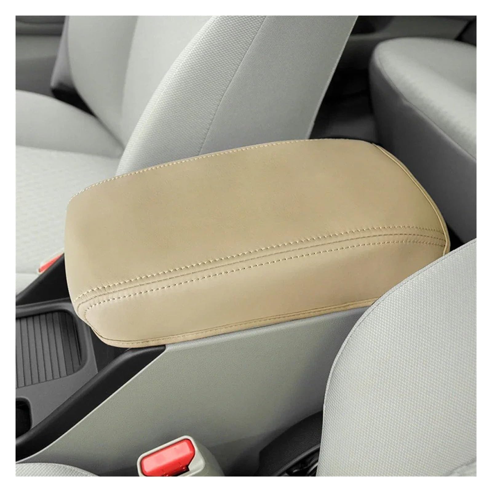 Auto Innendekoration Für Civic 9th Für Gen 2012 2013 2014 2015 Mikrofaser Leder Center Control Armlehne Box Abdeckung Automotive Innen Zubehör Interieur Dekor(Beige) von KUVIEZ