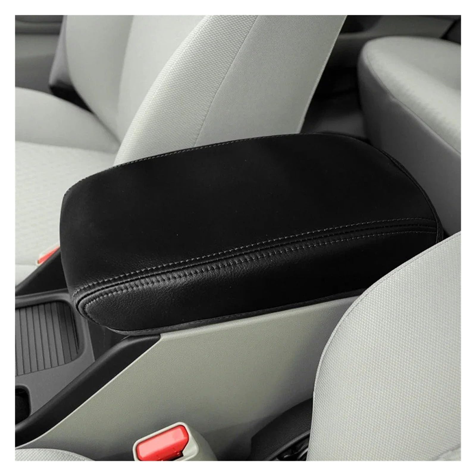 Auto Innendekoration Für Civic 9th Für Gen 2012 2013 2014 2015 Mikrofaser Leder Center Control Armlehne Box Abdeckung Automotive Innen Zubehör Interieur Dekor(Black Black line) von KUVIEZ