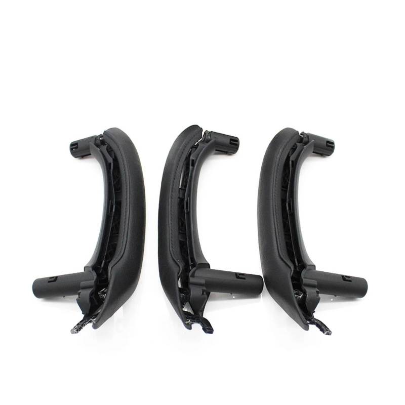 Auto Innendekoration Für Für X3 Für X4 F25 F26 2010-2016 LHD RHD Innen Tür Armlehne Pull Griff Aus Echtem Leder Abdeckung Vollen Satz Montage Interieur Dekor(LHD 6PCS Black) von KUVIEZ