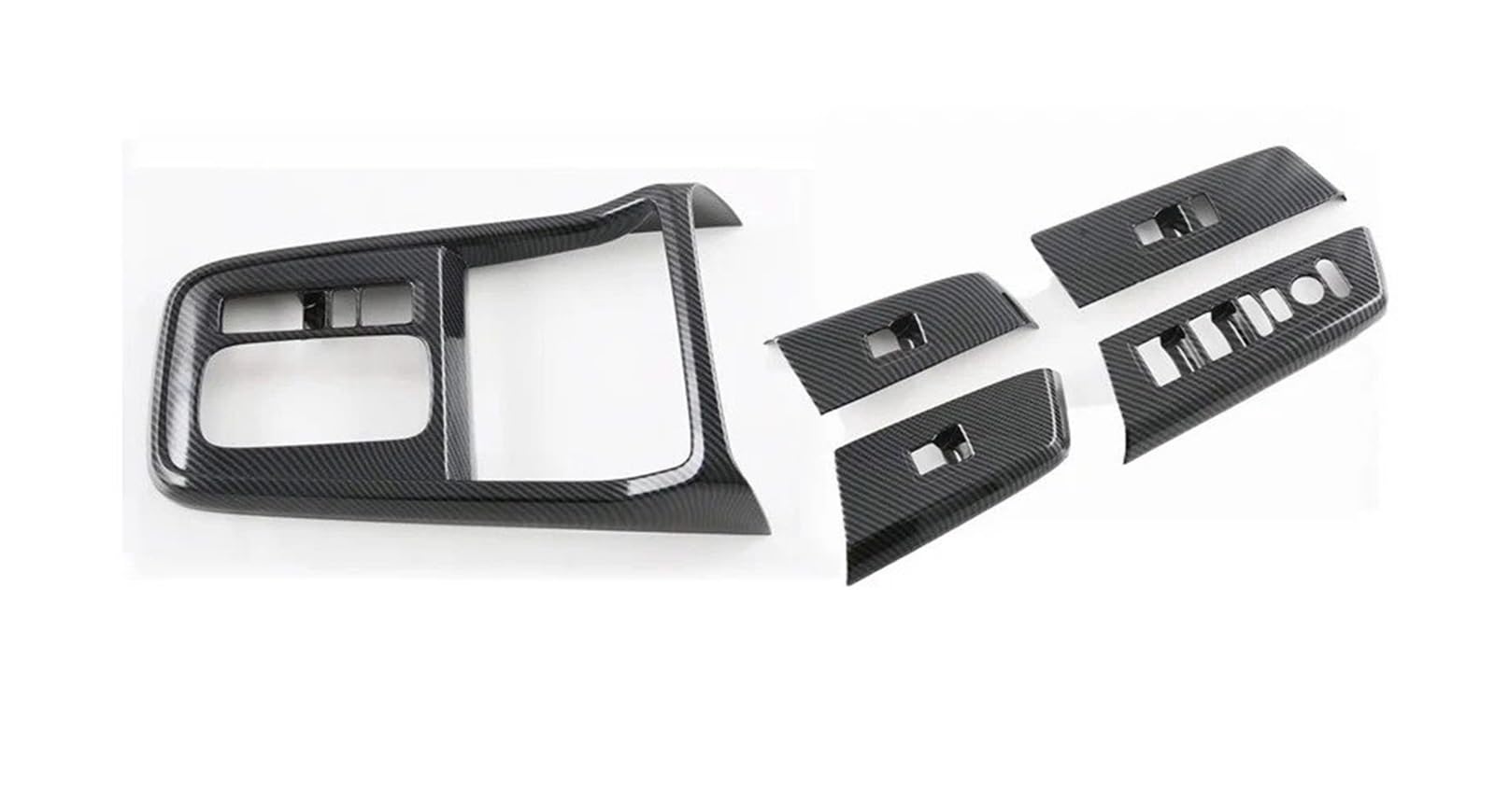 Auto Innendekoration RHD LHD Für CR-V Für CRV 2023 2024 Abs Carbon Fiber Innen Fensterheber Schalter Taste Panel Abdeckung Trim Getriebe Shift Panel Styling Interieur Dekor(LHD 2SETS) von KUVIEZ