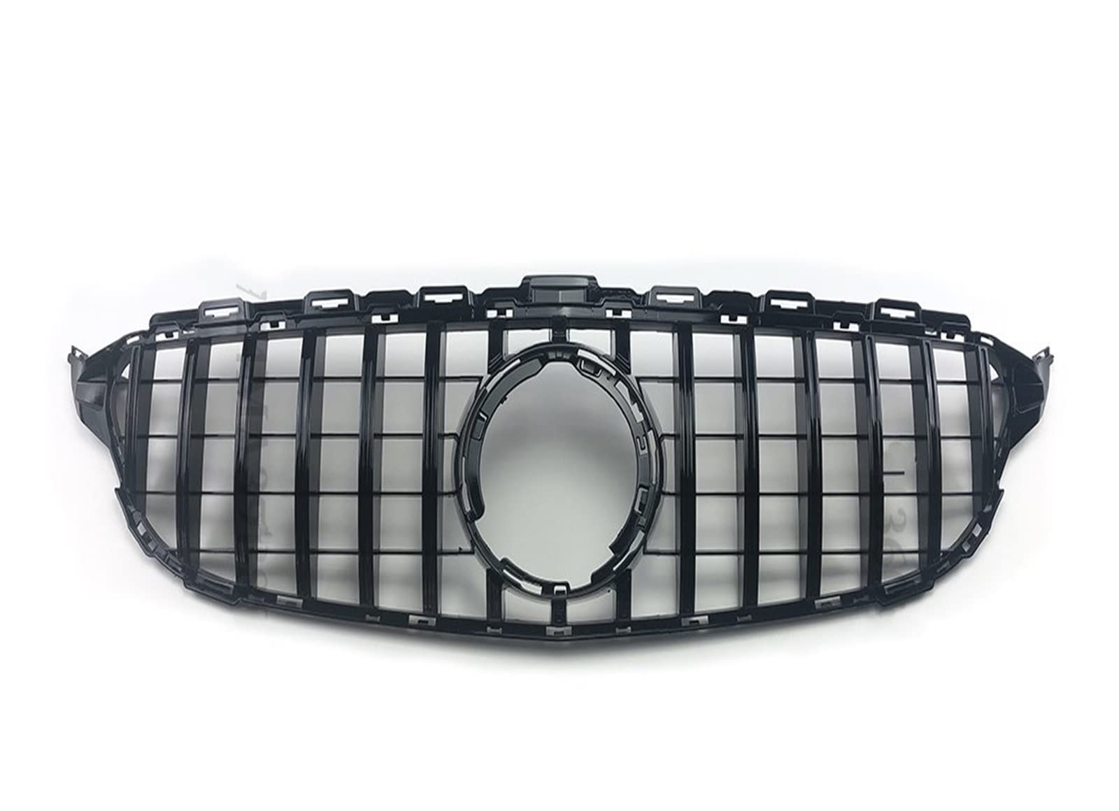 Auto Kühlergrill Auto Frontgrill Für Benz W205 C205 S205 C43 C 2014-2021 C200 C260 C180 C250 C300 Für Coupe Für AMG Tuning GT Diamant Front Stoßstangengrill Frontgrill(19-21 Glossy Black-1) von KUVIEZ