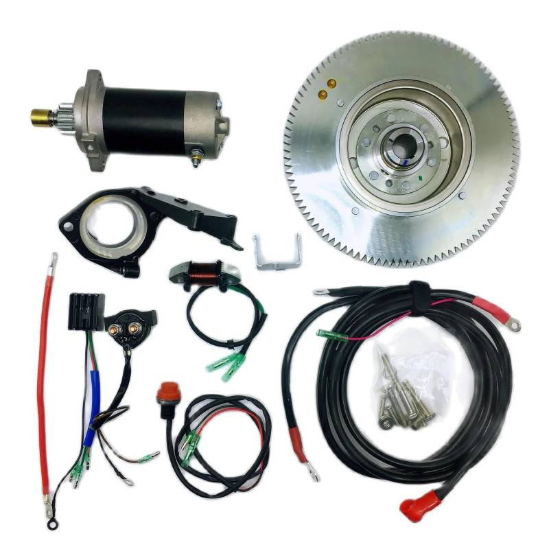 Autofensterheber ELEKTROSTART-KIT FÜR F30HMHS/L FÜR HWL FÜR MHL 496CC-AUSSENBORDMOTOREN UND MEHR 25 PS 30 PS 2-TAKT Fensterheber(Without Flywheel) von KUVIEZ