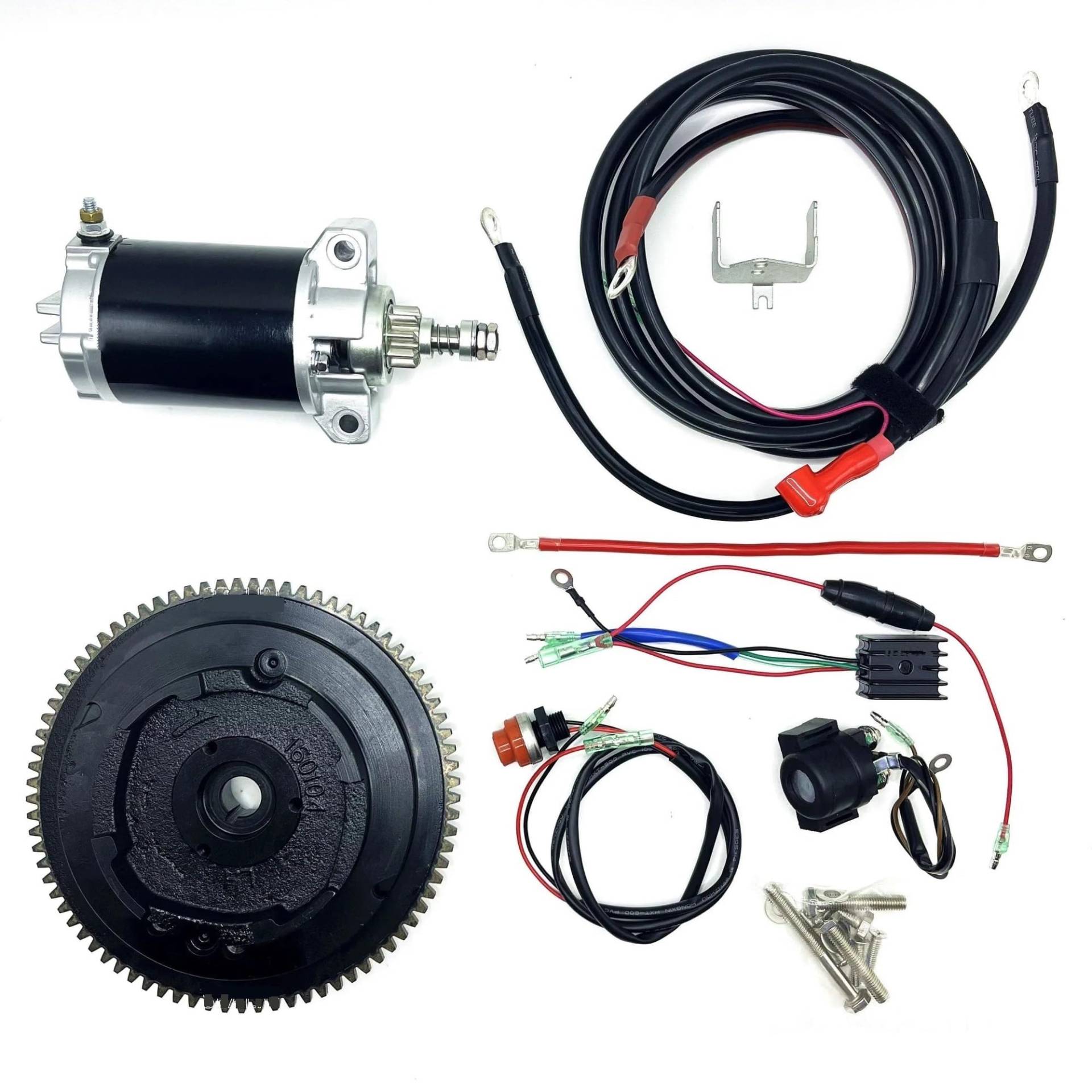 Autofensterheber Elektrostart-Umrüstsatz Für PARSUN F9.9 F15 66M 4-Takt 9,9 PS 15 PS Außenbordmotor Mit Schwungrad-Startermotor Fensterheber von KUVIEZ