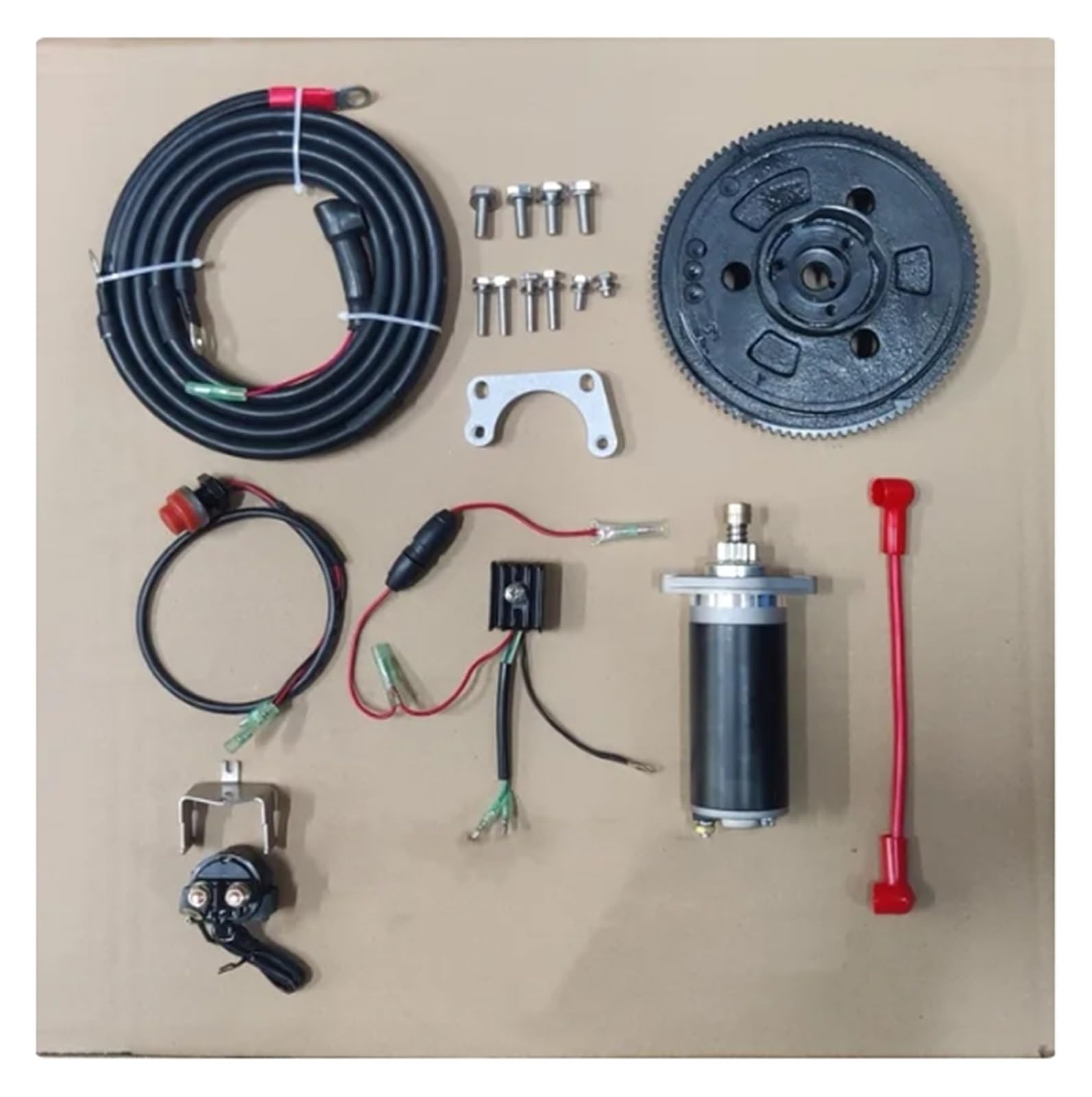 Autofensterheber Elektrostarter-Kit Für Mercury Für Tohatsu 9,8 PS, 9,9 PS, 12 PS, 4-Takt-Außenbordmotor Fensterheber(Without Coil) von KUVIEZ