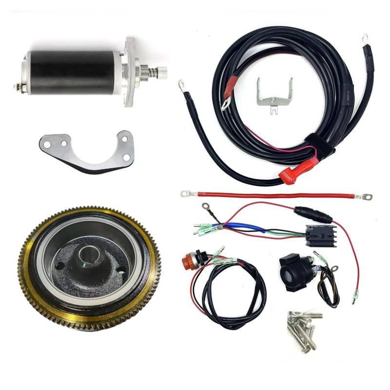 Autofensterheber Für Außenborder 2-Takt 20 PS Für Mercury Für Tohatsu 15 PS 18 PS Starter Zünder Schwungradschalter T20 Elektrostarter-Kit Fensterheber(2 Stroke 15HP) von KUVIEZ