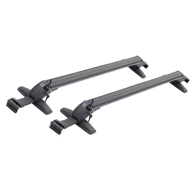 Dachgepäckträger 1 Paar/2 Stück Universal Top Auto Rack Fahrzeug Auto Dachmontage Rack Relingstange Schwarz Aluminium Gepäckträger Mit Schloss Gepackträger(A-2pcs 82cm) von KUVIEZ