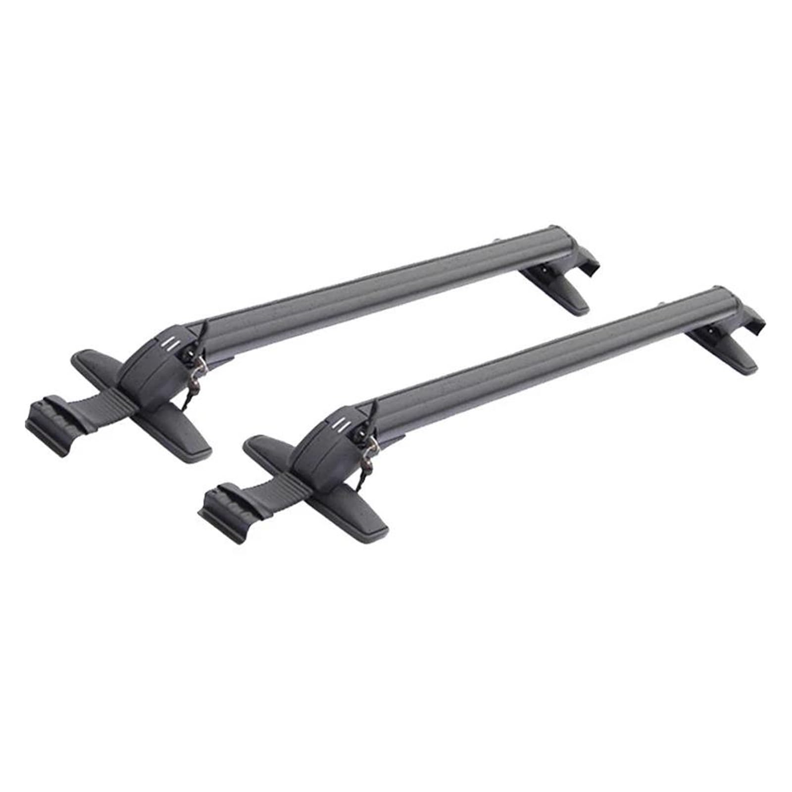 Dachgepäckträger 1 Paar/2 Stück Universal Top Auto Rack Fahrzeug Auto Dachmontage Rack Relingstange Schwarz Aluminium Gepäckträger Mit Schloss Gepackträger(D-2pcs 100cm) von KUVIEZ