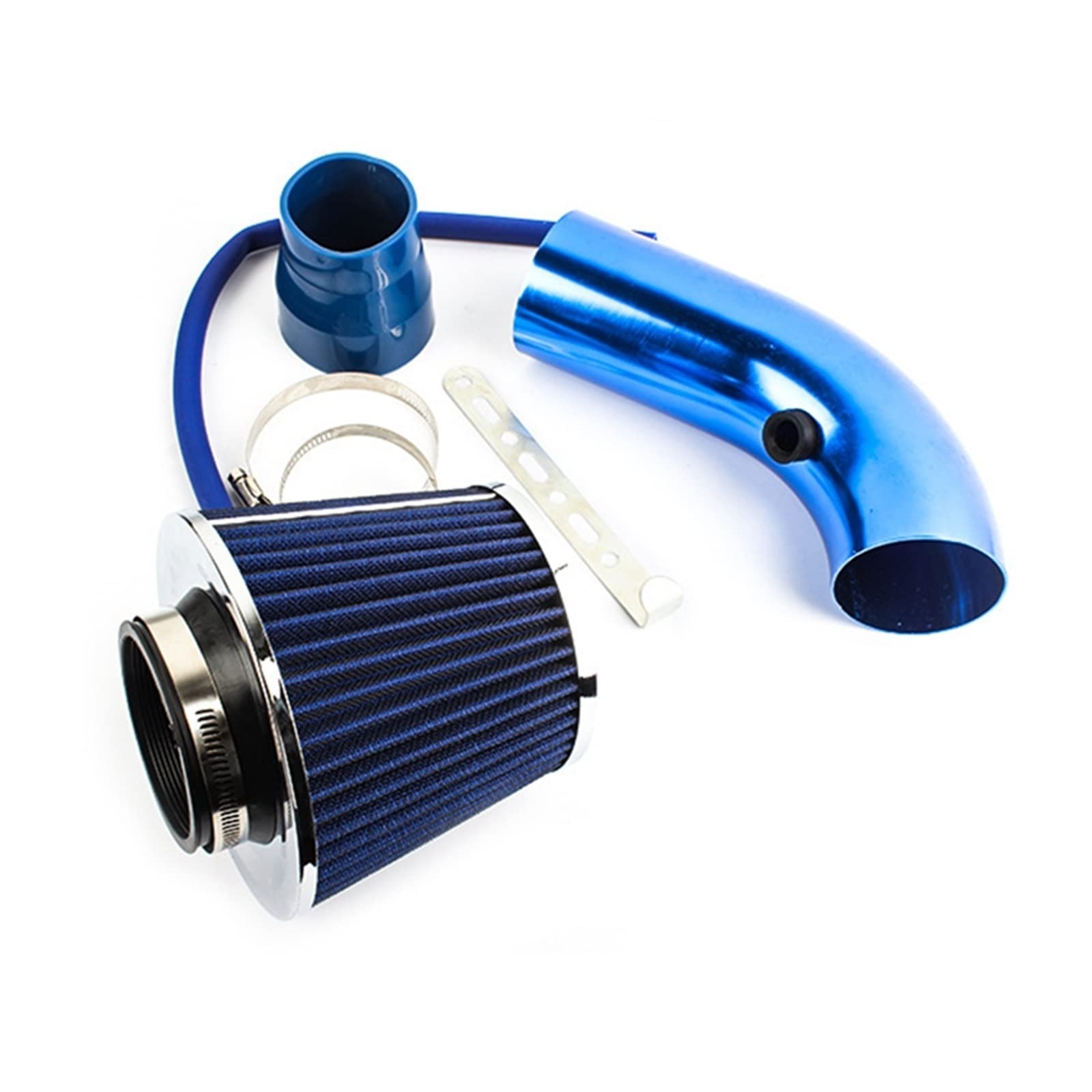 Einspritzdüsen 3" 76mm Auto Automobil Racing Cold Air Intake Filtersystem Zubehör Ansaugrohr Rohr Mit Cone Luftfilter Einlass Universal Einspritz DüSe(B) von KUVIEZ