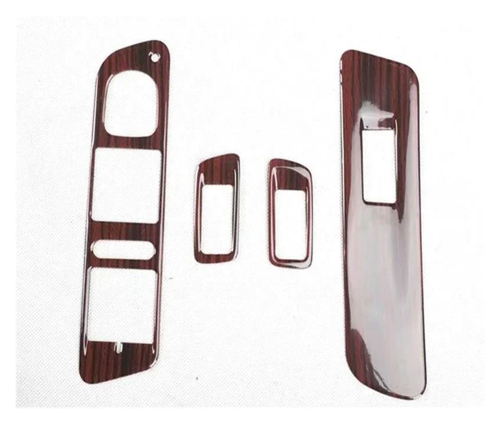 Interieurleisten Interieur Zubehör 4Pcs Auto Fensterheber Schalter Abdeckung Aufkleber Tür Armlehne Für VW Für Tiguan 2010 2011 2012 LHD ABS Auto Zubehör Auto Trim(Wood Color) von KUVIEZ