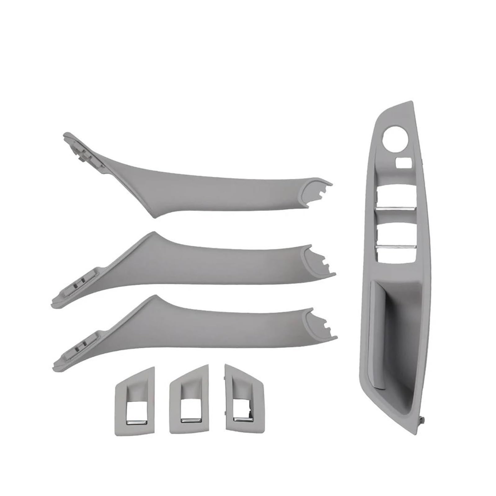 Interieurleisten Interieur Zubehör 7PCS Set Für F10 F11 F18 520 523 525 528 530 RHD Rechts Fahrer Innen Tür Fenster Schalter Panel Pull Griff(Model B Gray) von KUVIEZ