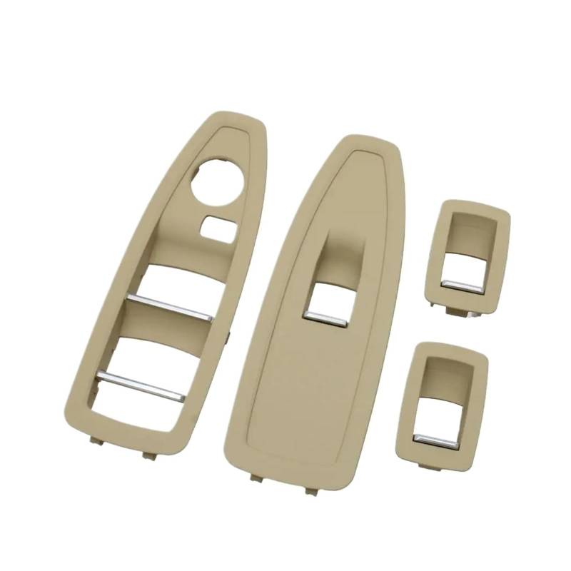 Interieurleisten Interieur Zubehör Auto Innentür Fensterheber Knopfabdeckung Trim Für 1 3 4 Serie F20 F30 F31 F34 F35 F36 318i 320i 330i 335i LHD RHD(Beige B 4PCS) von KUVIEZ