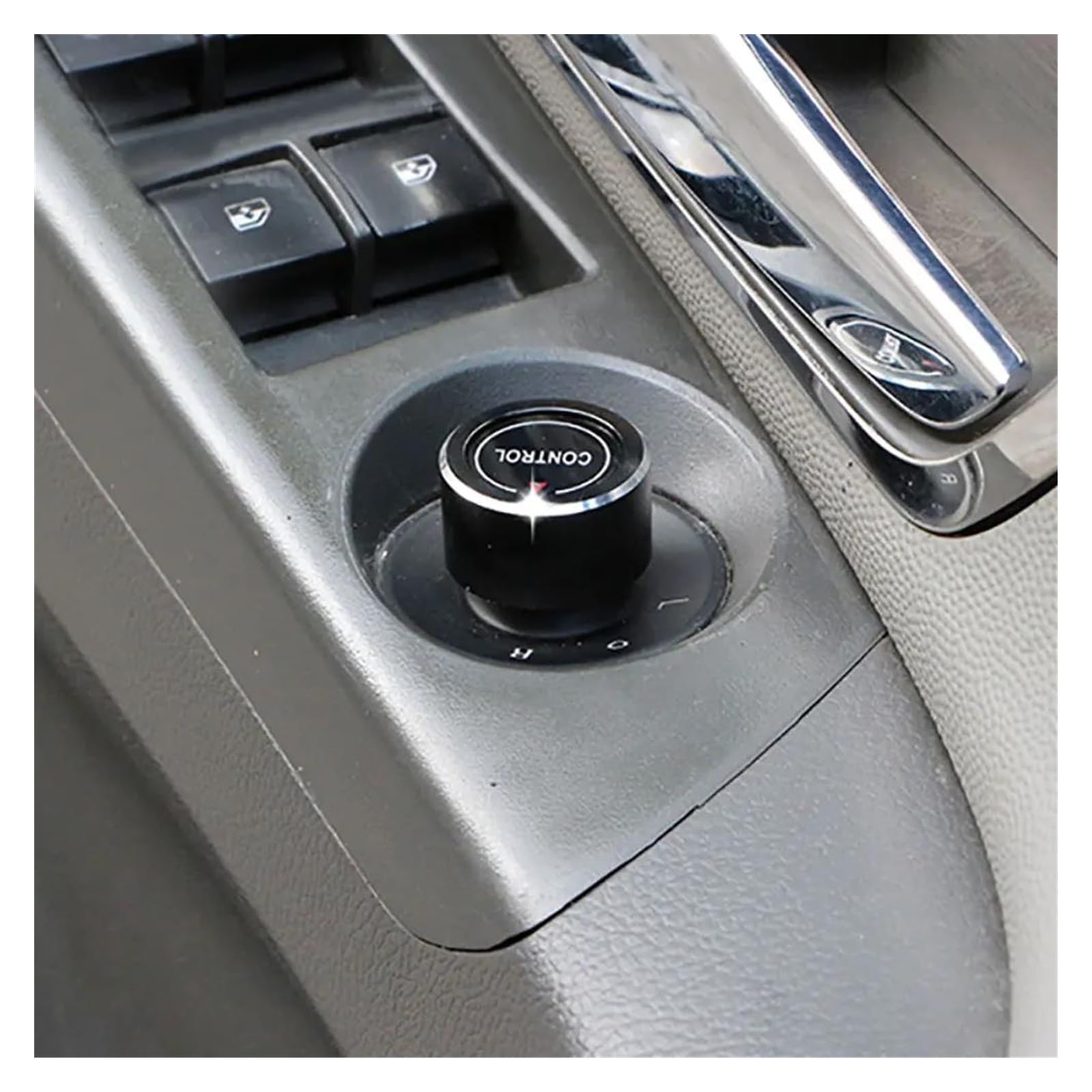 Interieurleisten Interieur Zubehör Auto-Rückspiegel-Druckknopf-Knopf-Abdeckung Für Chevrolet Für Cruze 2009 2010 2011 2012 2013–2014, Zubehör, Steuerknopf-Schalter-Aufkleber(Biack Knob cover) von KUVIEZ