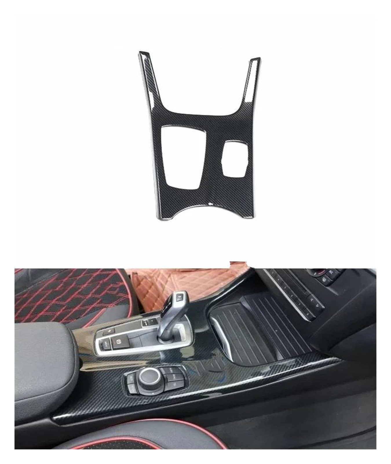 Interieurleisten Interieur Zubehör Für F25 F26 2011-2016 2017X3X4 Dekorieren Windows Control Getriebe Panel Innen Carbon Faser Trim ABS Aufkleber Auto Zubehör(Gear box) von KUVIEZ