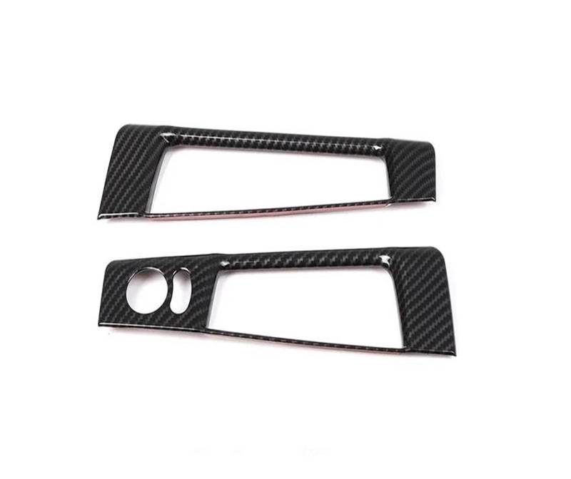 Interieurleisten Interieur Zubehör Für FIAT Für Abarth 2008 2009 2010-2022 ABS Carbon Faser Auto Styling Rückspiegel Einstellung Rahmen Aufkleber Auto Innen Zubehör LHD(Kohlefaser) von KUVIEZ