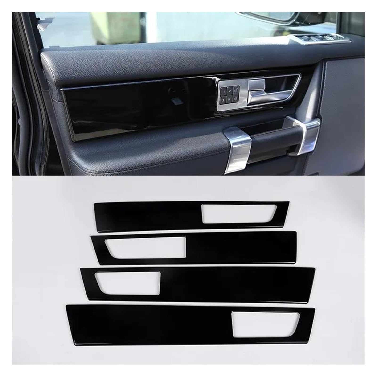 Interieurleisten Interieur Zubehör Für Land Für Rover Für Discovery 4 LR4 2010-2016 2015 Auto Zubehör Auto Styling Schwarz Auto Innen Außen Anzug Panel Abdeckung Trim Aufkleber(8) von KUVIEZ